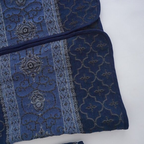 Vintage Tradition Country Navy Tapestry Zip Up Sweater Jacket 1 - Picture 8 of 10